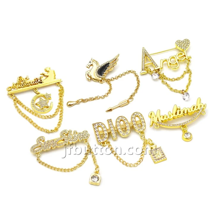 Gold Blazer Pins With Pearl factory