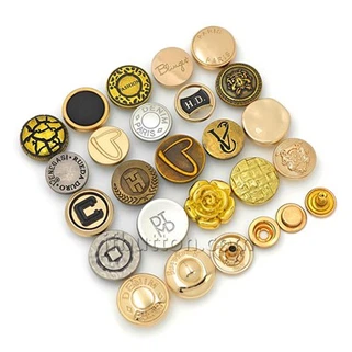 Antique Brass Press Studs