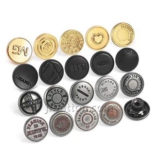 Cov ris tsho txhav nyees khawm thiab cov rivets