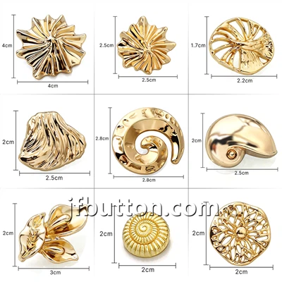 Tuaj Txog Tshiab: Dej hiav txwv-Inspired Metal Shank Buttons For Fashion Garm...